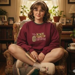 🐻 Vtg 90s Grandma Sweatshirt | Appliqué | 2XL ❤️